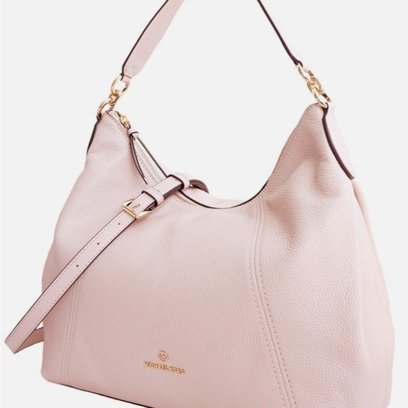MICHAEL KORS Sienna Soft Pink Pebbled Leather Large Convertible Shoulder/Hobo - Picture 1 of 14